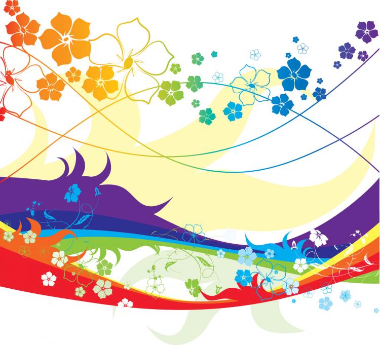 free vector Free Colorful Flower Vector Illustration